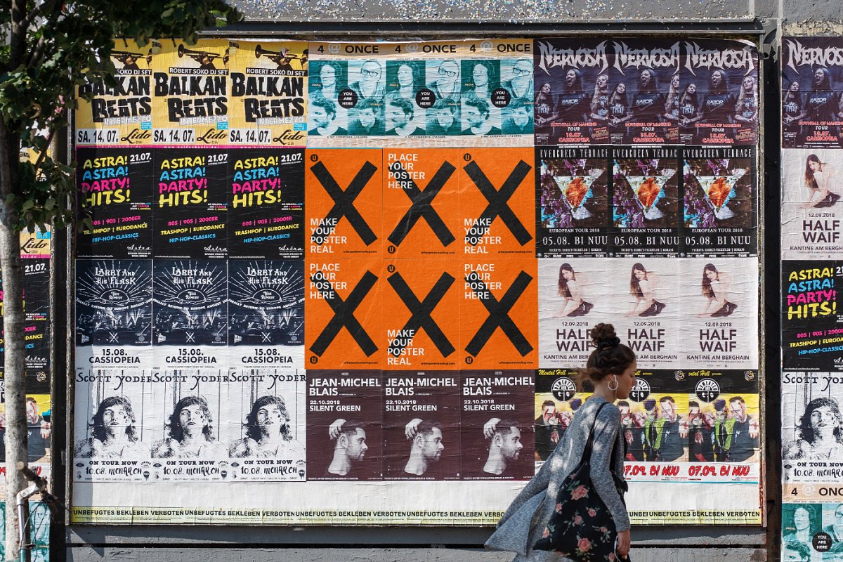 Urban poster mockup psd free helps you to showcase your graphics work in street style. 40 Urban Poster Mockup Vol 4