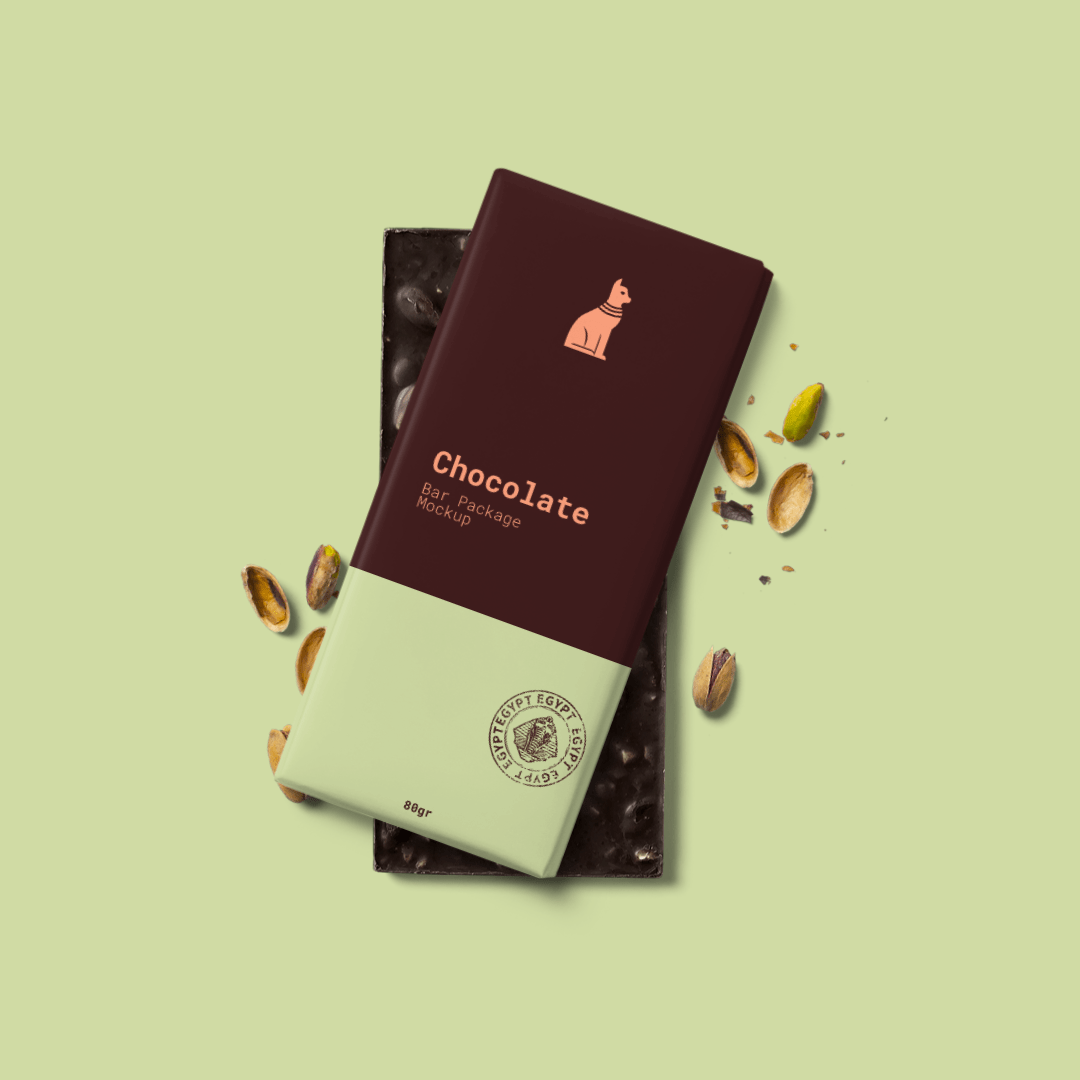 Make use of our sweetest chocolate bar packaging mockups for creating the attractive chocolate packets. Chocolate Bar Packaging Mockup Scene