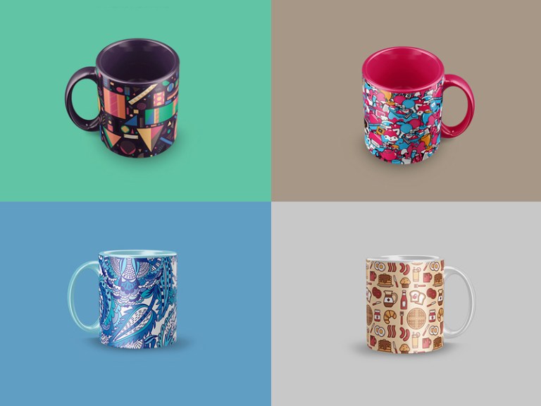 Psd file with smart object to embed you own designs. 4 Free Coffee Mug Mockups Psd Psdblast