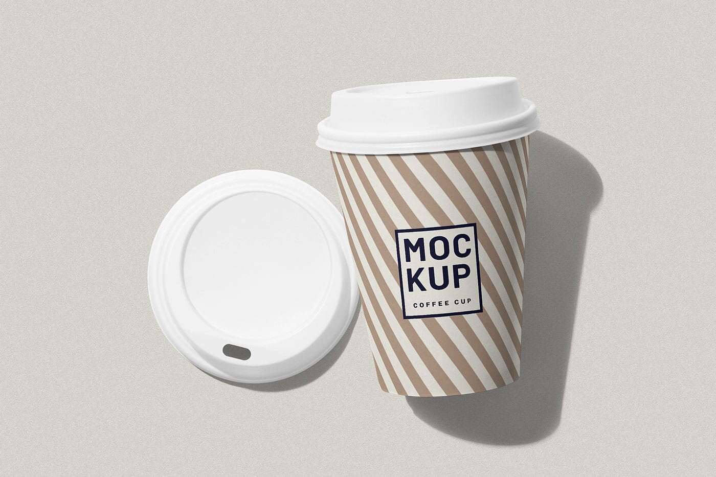Every psd goes beyond a simple showcase of a coffee cup mockup and includes a range of additional elements: Paper Cup Mockup Template