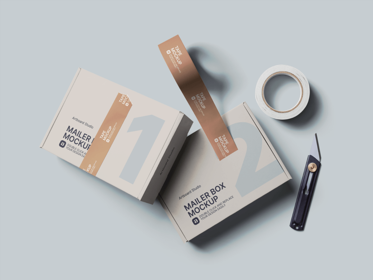 Apr 24, 2019ย ยท polaroid mockup that you can download for free from photoshopsupply. Mailer Box And Tapes Mockup Scene