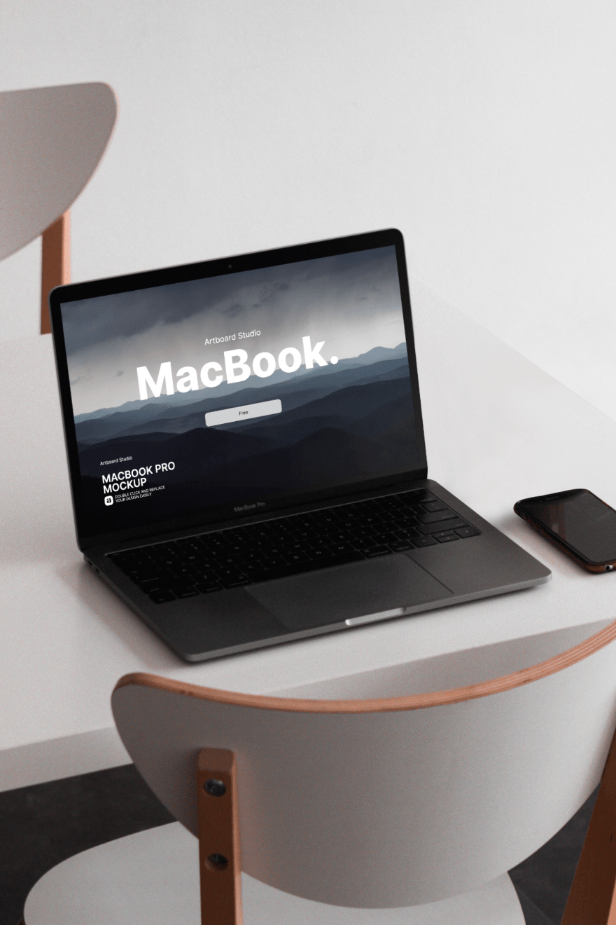 Animated mockups are typically designed and animated prototypes that demonstrate any sort of layout design before the final production. Macbook Pro On Table Mockup Template
