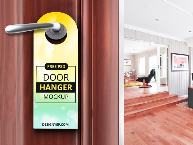 In the below illustration, you see the hanger with a red ribbon. 5 Free Door Hanger Mockups With Editable Psds By Julian Ma Medium