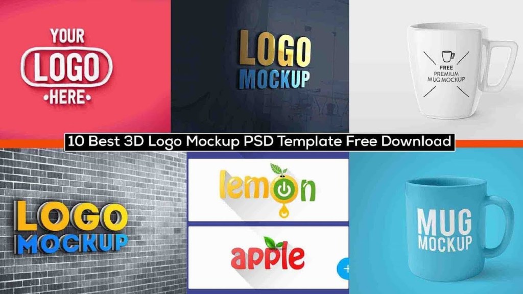 28+ Download 3D Logo Mockup Free&nbsp;Psd